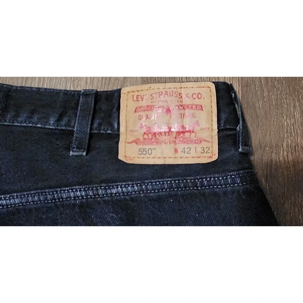 Vintage Levi's 505 Jeans‎ Men's 42 X 32 Relaxed Fit Jeans Black Straight Leg